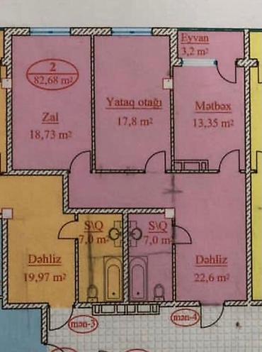 sagan kirayə evlər: 8-ci mikrorayon, 2 otaqlı, Yeni tikili, m. Azadlıq Prospekti, 82 kv. m — 5
