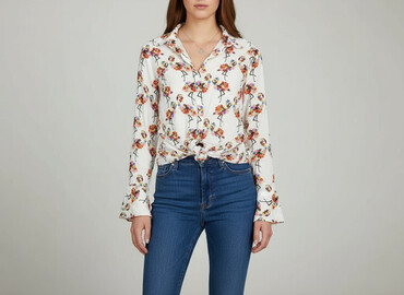 koszula biała plażowa: Women`s shirt, size S