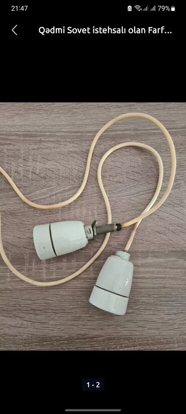 Çilçıraqlar: Çılçıraq, 2 lampa, Farfor