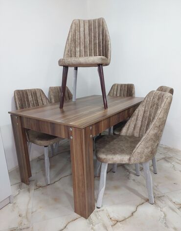 Yeni, Dördbucaq masa, 6 stul, Açılan masa, Qonaq otağı üçün, Azərbaycan