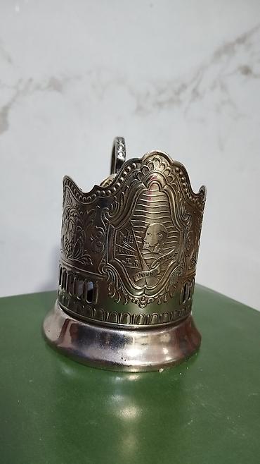 icki: Məhsul: Metal stəkanaltı (podstakannik), qab qaldırıcı saplı Təsvir — 1