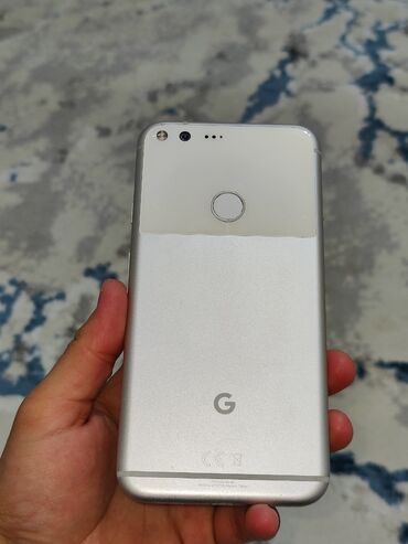 телефон трещина: Google Pixel XL, Б/у, 128 ГБ, цвет - Белый, 1 SIM