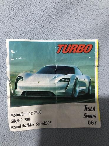 молния маквин: Коллекционная вкладышка «TURBO» — карточка №067 - Серия: Tesla Sports — 1