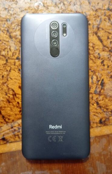tap az ikinci el telefonlar: Xiaomi Redmi 9, 64 ГБ, цвет - Серый, 
 Отпечаток пальца, Две SIM карты, Face ID