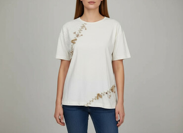 t shirt i marynarka: T-shirt damski, rozmiar M