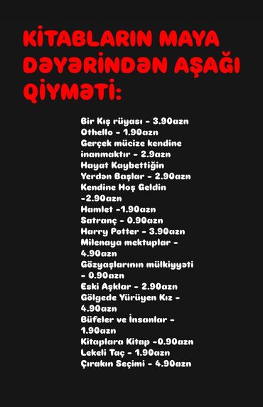 Bədii ədəbiyyat: Yeni Kitablar