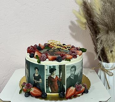 Кондитерские изделия, сладости: Двухъярусный праздничный торт, выполненный в нежных розовых тонах — 8