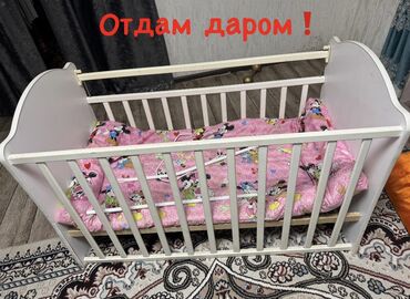 Мебель: Детская односпальная кровать, Для девочки, С матрасом, Дерево