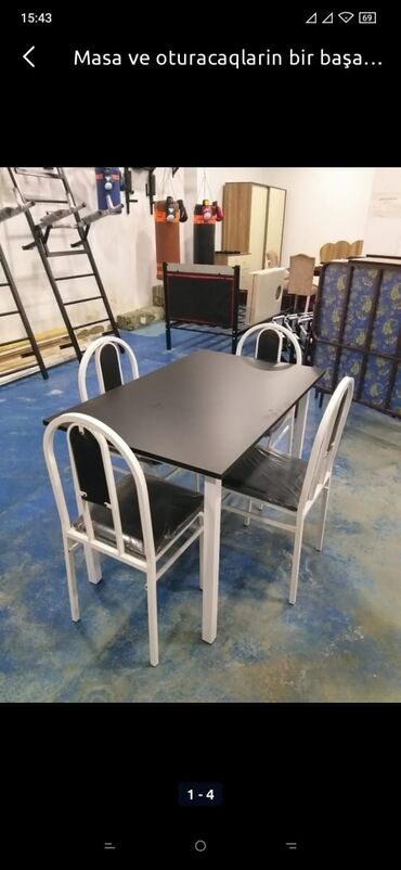Masa və oturacaq dəstləri: Kafe və cayxana üçün stol stul desti anbardan satiş var Modellər — 23