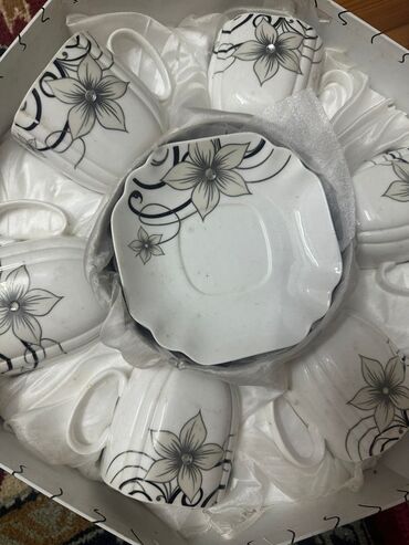 карникс кофе: Qəhvə dəsti, rəng - Ağ, Farfor, 6 nəfərlik