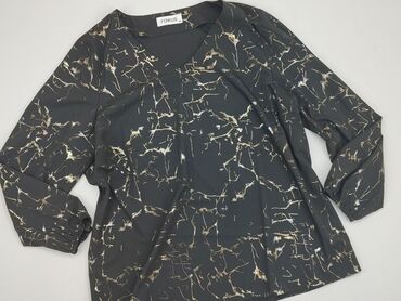 czarne obcisła bluzki: Blouse, 5XL (EU 50), condition - Very good