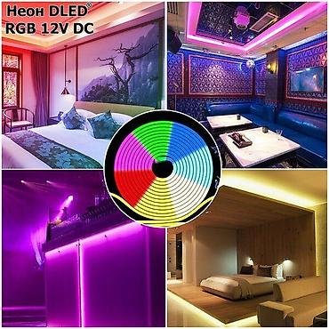 Освещение: Светодиодная гибкая неоновая лента 12V-220V, RGB многоцветная. Гибкий — 3