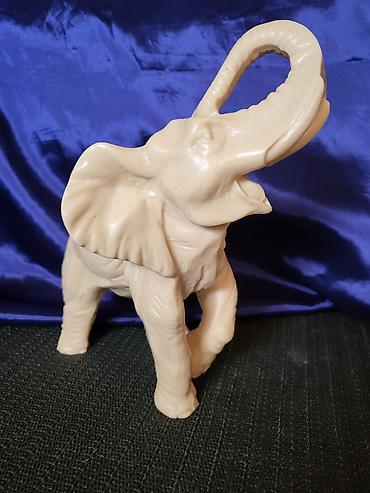polovni trimeri cena: Figura nova slona,italijanski alabaster 1970/80ta godina. Masivna — 6