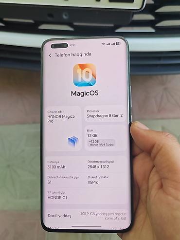 prestejin 5 pro: Honor Magic 5 Pro, 512 GB, rəng - Qara — 7