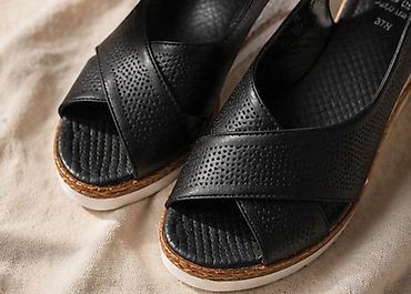 hm cipele: Comfort platforme – crne, 41 (26,2cm) - Gornjište: mekana perforirana — 4