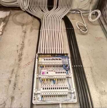 Elektrik işləri: Hər cür elektrik işləri görülür. Evlərə və obyektlərə işıqlandırmanın