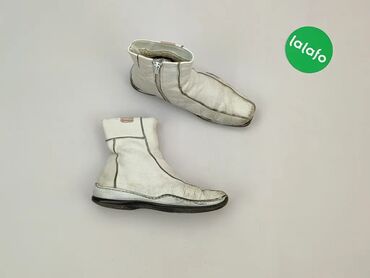 Wysokie buty: Wysokie buty, 37, wzór - Jednolity kolor, kolor - Biały