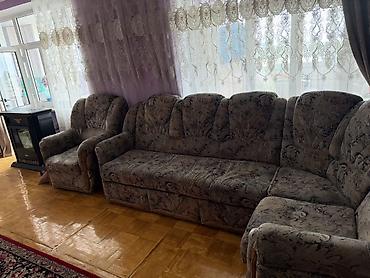 kreditle künc divanlar: Künc divan dəsti - Tərkibi: 1 böyük künc divan + 2 ədəd geniş kreslo — 7