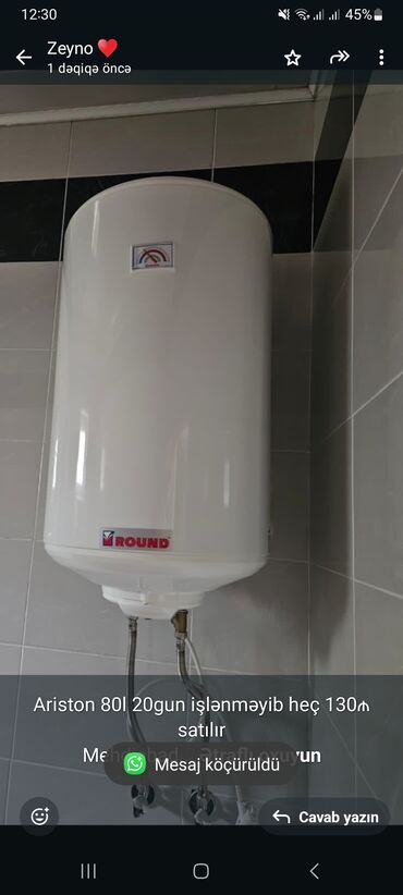 Aristonlar: Ariston 80l 20gun işlənməyib heç 130₼ satılır
Mehdiabad

H215 zeyno♥️