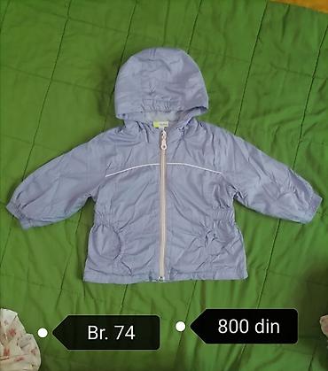 ps lanene pantalone: Komplet jakni/prsluka za devojčicu – veličina br. 74 - Crvena lagana — 3