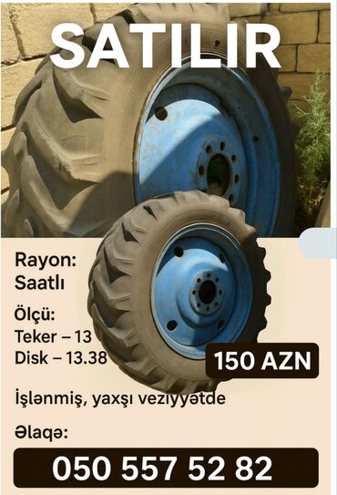 17 disk teker: İşlənmiş Disk təkər Belarus (MTZ) 130 / 25 / R 13, 8 Boltlu