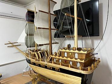 Другой декор и предметы интерьера: Большие декоративные модели парусников ручной работы из дерева — 3