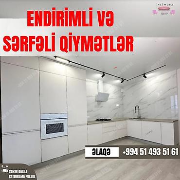 divar peci: Mətbəx mebeli dizayn və quraşdırma xidməti - Müasir, minimalistik — 1