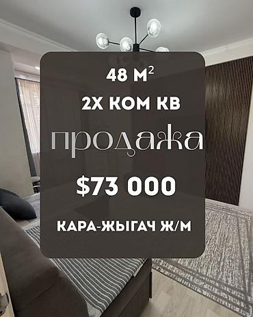 48: 2 комнаты, 48 м², Кара-Жыгач ж/м Элитка, 4 этаж, Евроремонт — 1