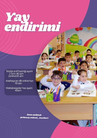 İş axtarıram (rezümelər): Dərslər ali təhsilli müəllim tərəfindən keçirilir