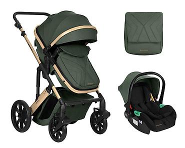 baletanke planika: KIKKA BOO Kolica DARLING premium set 2u1 sa I-SIZE autosedištem – army — 1
