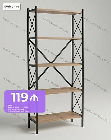 Metalkarkaslı açıq rəf sistemi (stellaj) - Material: Tozboya ilə