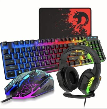 Klaviaturalar: Redragon oyun dəsti: klaviatura, qarnitur, maus.Klaviatura çoxrəngli