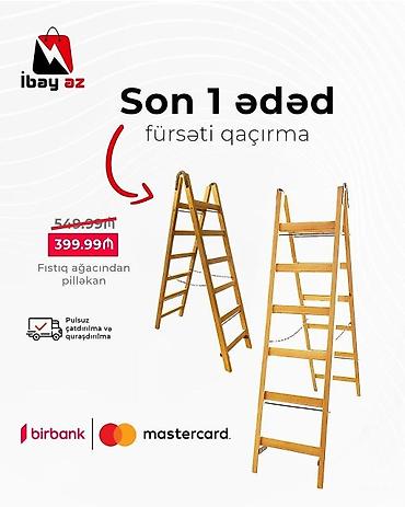 NərdivanFıstıq ağacından pilləkan 🔹 Material: Təbii fıstıq ağacı lalafo.az -da NərdivanFıstıq ağacından pilləkan 🔹 Material: Təbii fıstıq ağacı