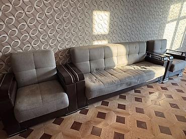 İşlənmiş, Divan, 2 kreslo, Bazalı, Açılan