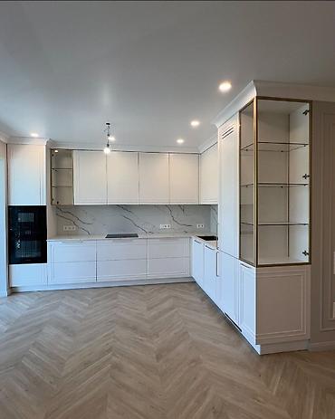 Sifarişlə mətbəx mebeli: Sifarişlə mətbəx dəsti, Özü çəkən petlələr, Mat laminat, Kredit yoxdur, Pulsuz çatdırılma, Rayonlara çatdırılma — 13