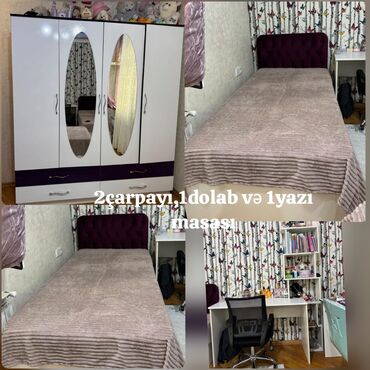 куплю морозилку б у: ZeynoGənc mebeli 690₼ satılır 2çarpayı,1dolab və 1yazı masası