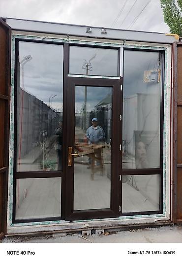 Пластиковые окна на заказ: ПВХ окна и двери из профиля Novotex, ламинация под тёмный дуб/анрацит — 3