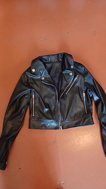 topdan aksesuar satışı: Nadir model – eko‑dəri qadın “cropped” biker gödəkçə - Material — 4
