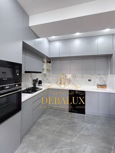 Sifarişlə mətbəx mebeli: Sifarişlə mətbəx dəsti, Özü çəkən petlələr, Sadə laminat, Kredit yoxdur, Rayonlara çatdırılma, Pulsuz çatdırılma — 2