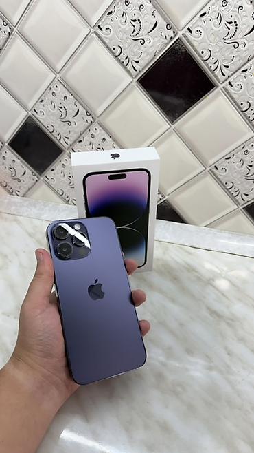 IPhone 14 Pro MAX, цвет Deep Purple (тёмно-фиолетовый). В комплекте at lalafo.kg IPhone 14 Pro MAX, цвет Deep Purple (тёмно-фиолетовый). В комплекте