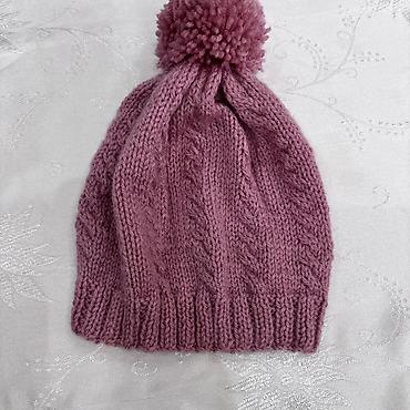 papaq modelləri: Qırmızı əl toxuması papaq - Material: qalın, yumşaq akril/əyri iplik — 8