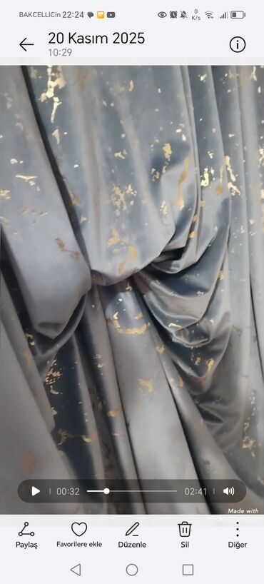 Pərdə və tüllər: İşlənmiş, Vilyur Pərdə, rəng - Ağ, Ödənişli çatdırılma — 5