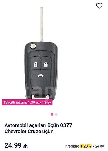 Chevrolet Cruze üçün qatlanan uzaqdan idarəetmə açar korpusu (model