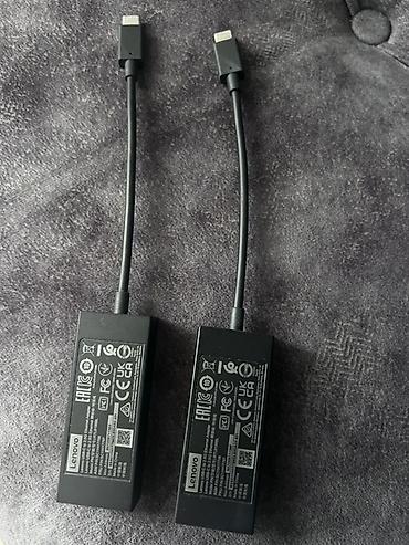 Ноутбуки и аксессуары: Lenovo USB‑C → Ethernet (RJ‑45) adapteri Əldə 2 ədəd var. Hər biri 30 — 2