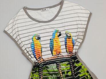 t shirty print design: Women's blouse, size L (EU 40)