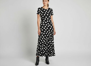 sukienki damskie w grochy: Boohoo, Sukienka damska, rozmiar L