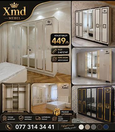 Masa və oturacaq dəstləri: Masa və 6 stul dəsti – Xmd • Komplekt: 1 yemək masası + 6 ədəd stul — 239