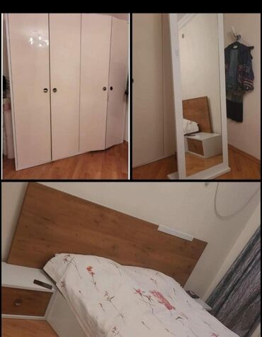 Yataq otağı dəstləri: 2 təknəfərlik çarpayı, Dolab, 2 tumba, İşlənmiş