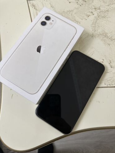 apple 5 white: IPhone 11, Б/у, 128 ГБ, Белый, Зарядное устройство, Защитное стекло, Чехол