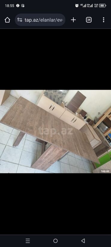 Uşaq masaları: Oğlan və qız üçün, Yeni, Siyirməsiz, Parta, Stulsuz — 27